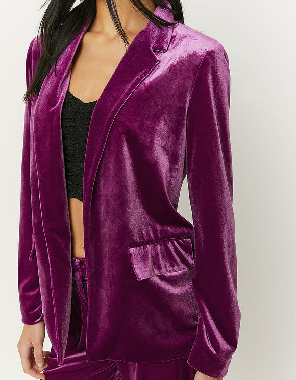 Purple velvet hot sale jacket ladies