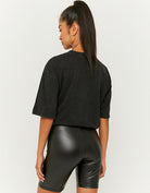 Tally Weijl High Waist Coated Cycling Shorts Blk001 detail view