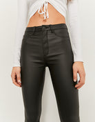 Tally Weijl Black Skinny Coated Trousers Black back view