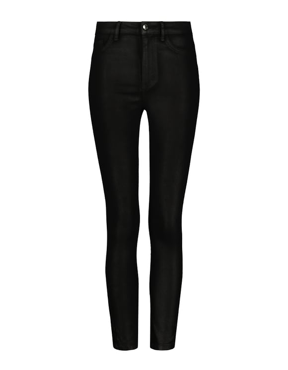 Tally Weijl Black Skinny Coated Trousers Black side view
