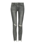 Tally Weijl Low Waist Destroyed Skinny Grey Jeans GREY side view