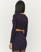Tally Weijl Short Lurex Purple Skirt Purple back view
