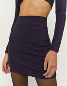 Tally Weijl Short Lurex Purple Skirt Purple front view