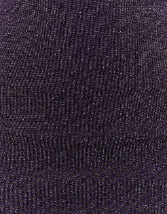 Ladies Short Lurex Purple Skirt-Close Up View