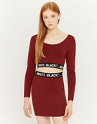 Tally Weijl Burgundy Skirt Burgundy front view