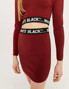 Tally Weijl Burgundy Skirt Burgundy detail view