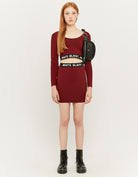Tally Weijl Burgundy Skirt Burgundy back view