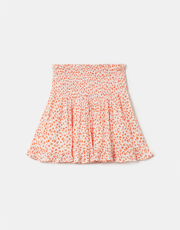 Floral Mini Skirt - Front View