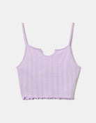 Tally Weijl Purple Sleeveless Crop Top PURPLE back view