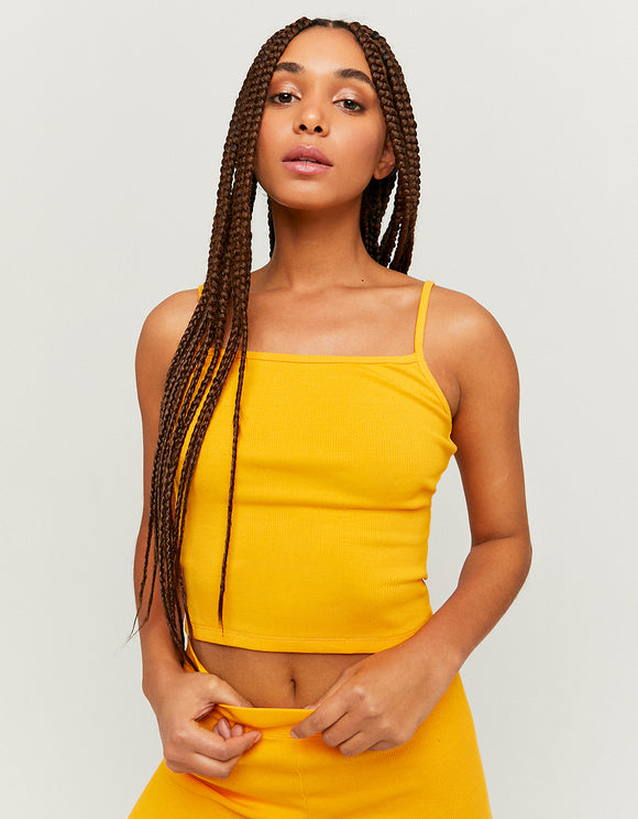 Yellow Tank Top - Model Front View