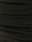 Tally Weijl Black Lurex Gathered Cropped Top Black flat front view