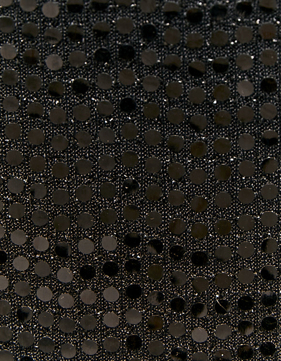 Ladies Sequin Black Bralette-Close Up View