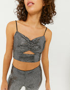 Tally Weijl Silver Glittered Bralette black/grey detail view