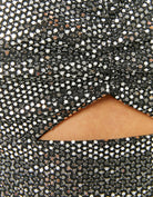 Tally Weijl Silver Glittered Bralette black/grey flat front view