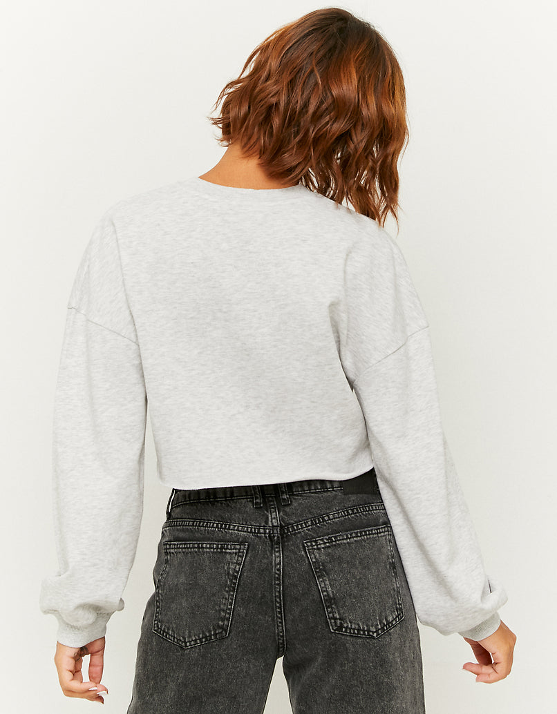 Ladies 90's Baby Printed Sweatshirt-Model Back View
