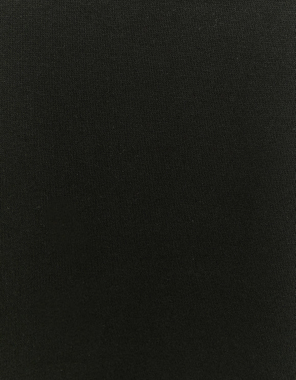 Ladies Black Cropped Printed Sweatshirt-Close Up View