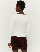 Tally Weijl Basic Plain White Top White detail view