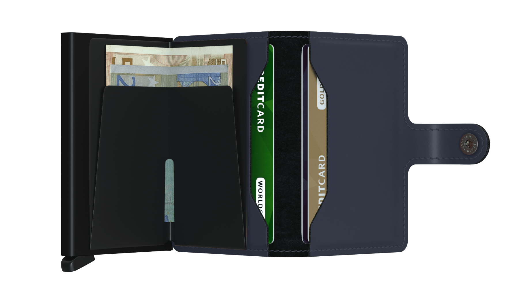 SECRID Secrid Matte Nightblue Miniwallet Nightblue model front view