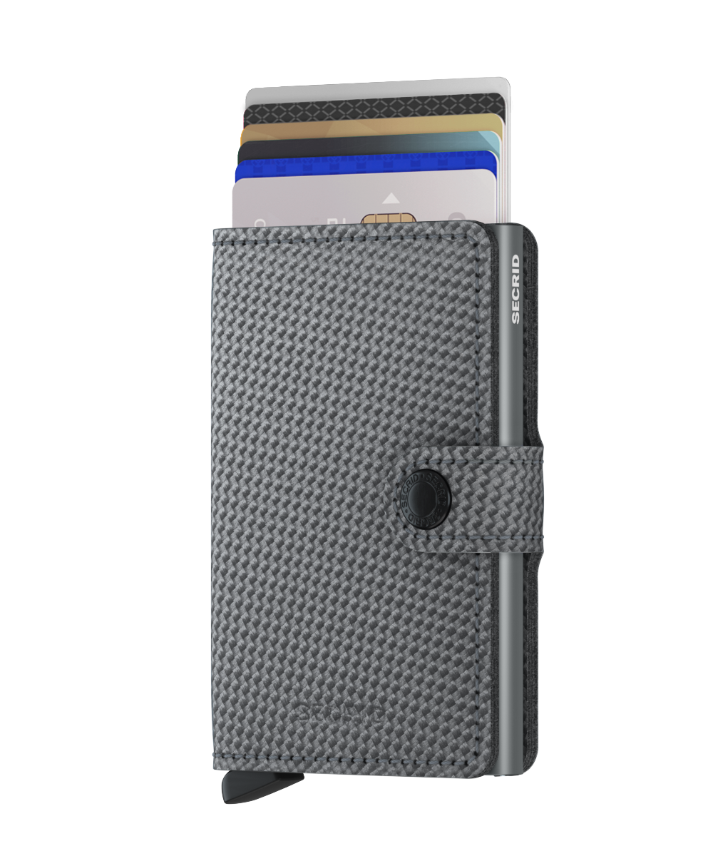 SECRID Secrid Carbon Cool Grey Miniwallet Cool Grey front view