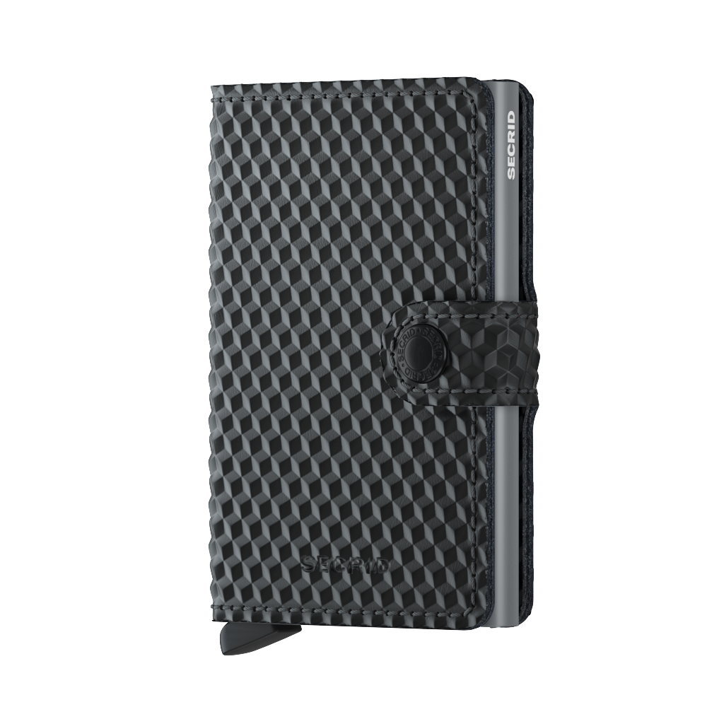 Secrid Cubic Black/Titanium Miniwallet-Closed View