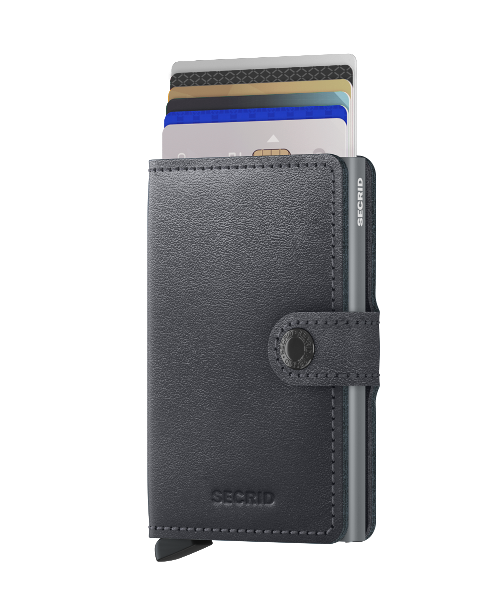 Secrid Original Grey Miniwallet-Front View with Cards