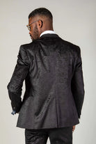MARC DARCY Simon Black Velvet Tux Blazer by Marc Darcy BLACK detail view