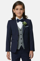 Benetti Boyswear Simon Boy Waistcoat Charcoal Charcoal front view