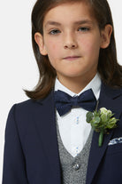 Benetti Boyswear Simon Boy Waistcoat Charcoal Charcoal model front view