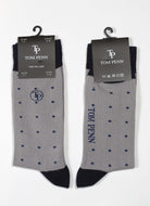 tom penn Tom Penn Grey Diamond Socks Grey front view