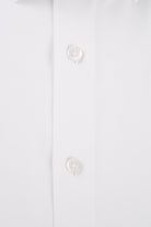White tapered fit suit shirt by Benetti front detail