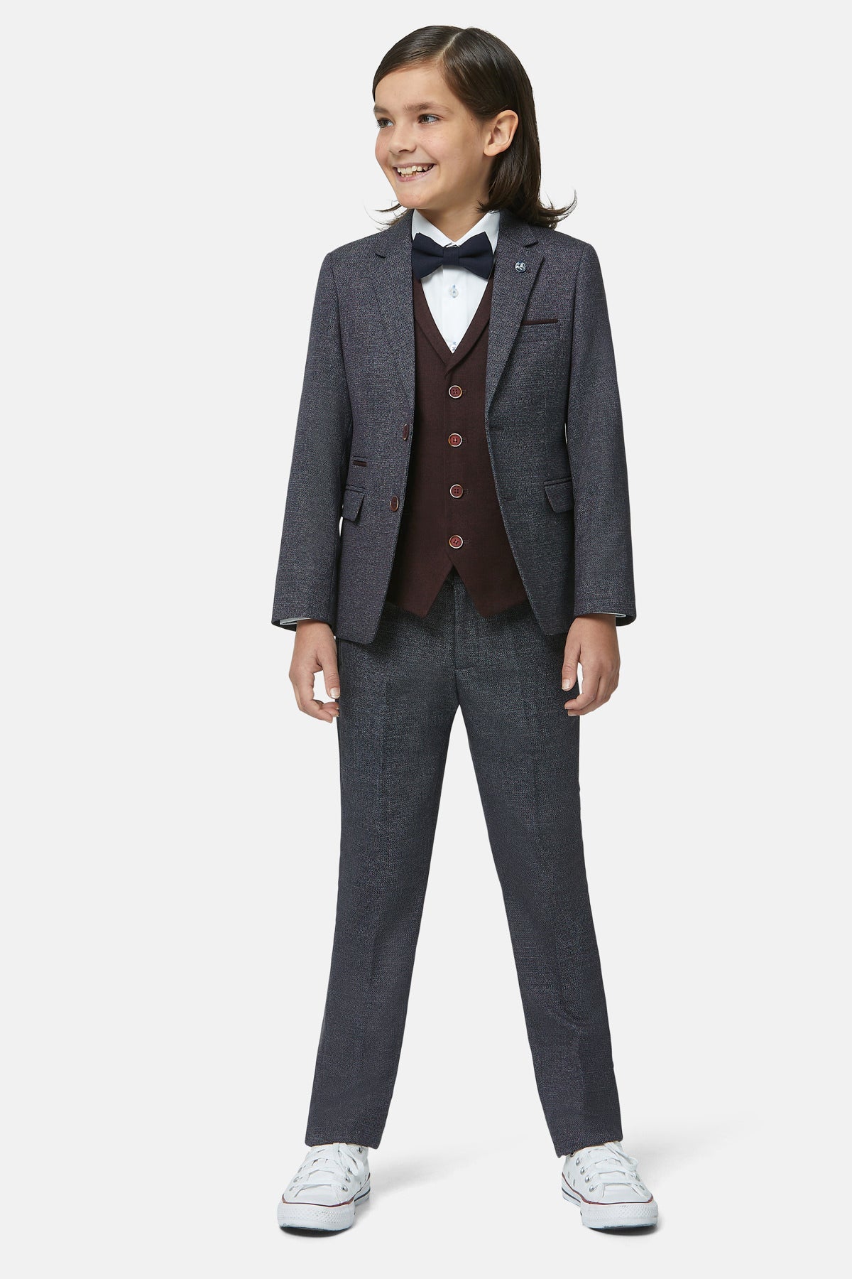 Benetti Boyswear Boys Tom Bordo Suit Bordo front view