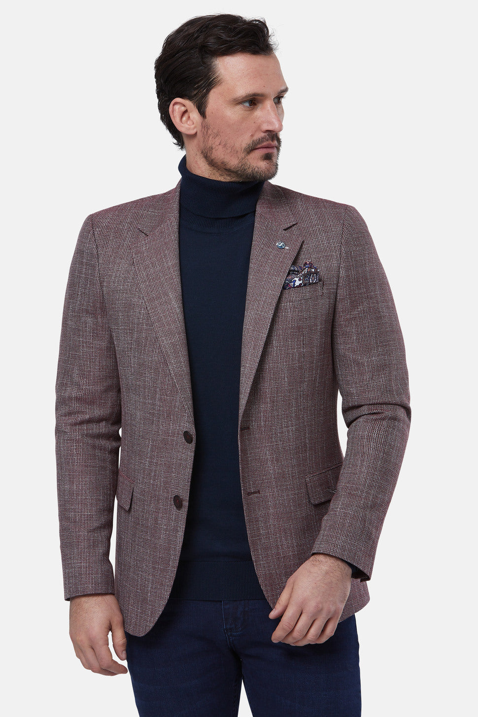 Tripoli Tapered Fit Berry Blazer front