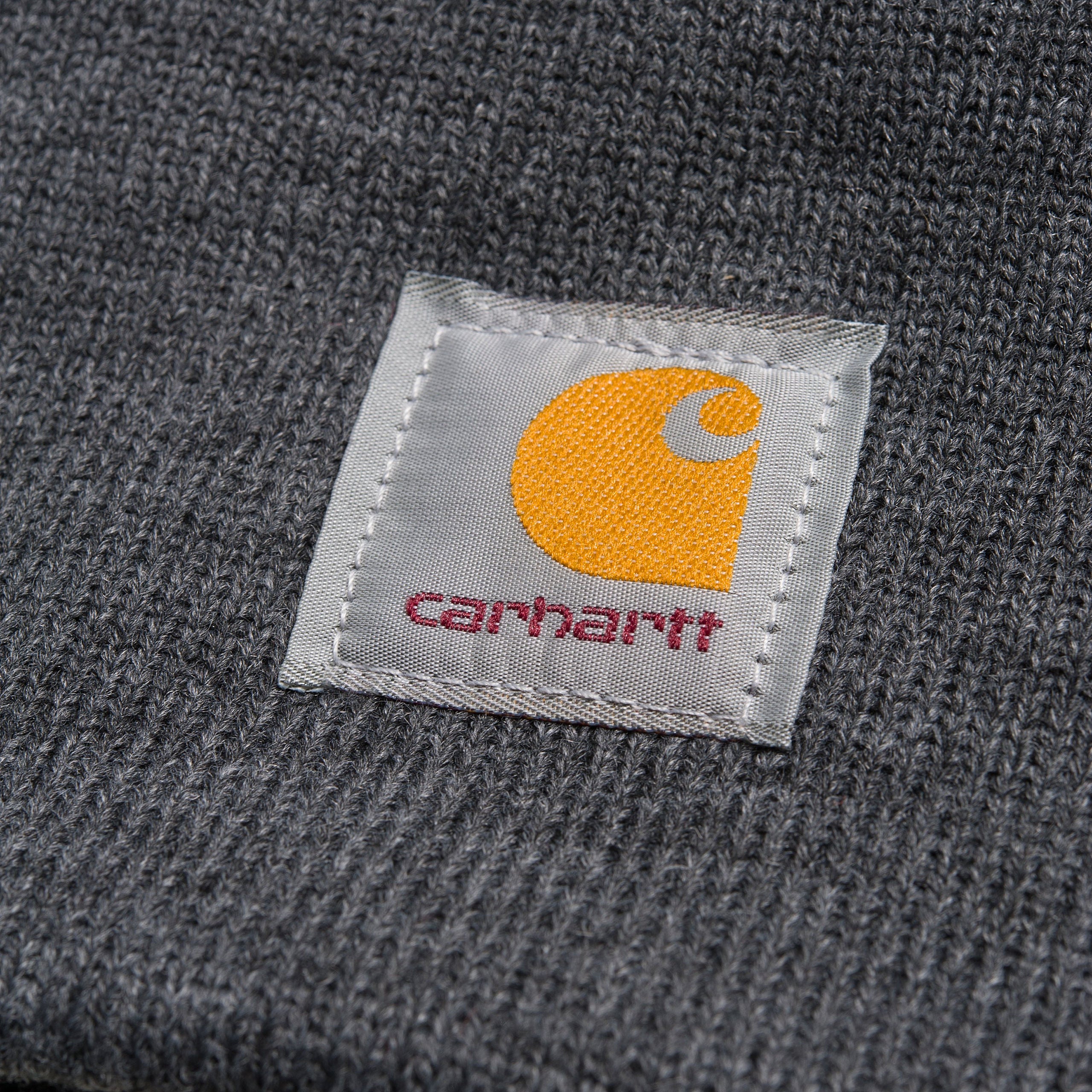 Acrylic Watch Hat-Dark Grey Heather-Logo View