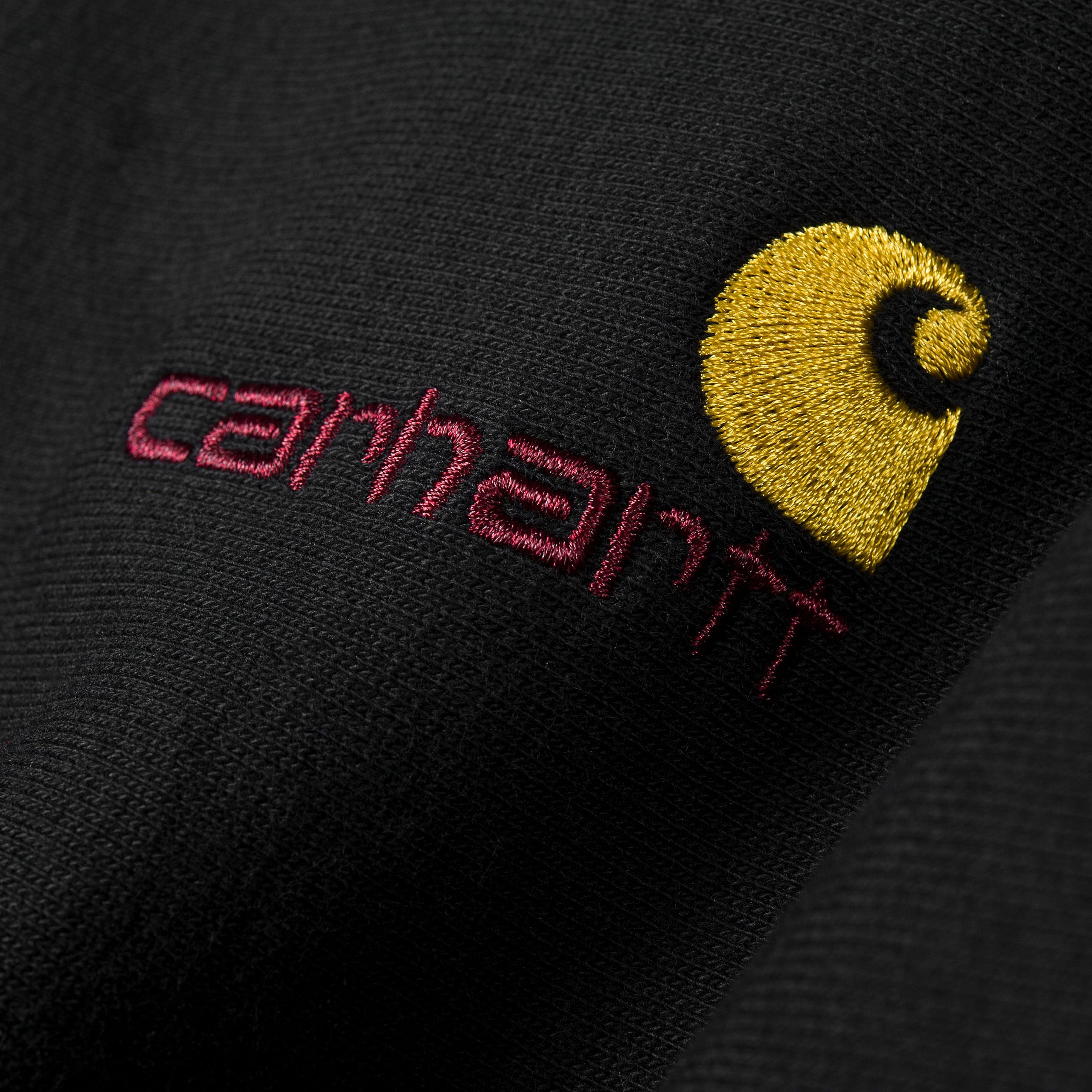 Carhartt WIP American Script Sweat-Black Black flat front view