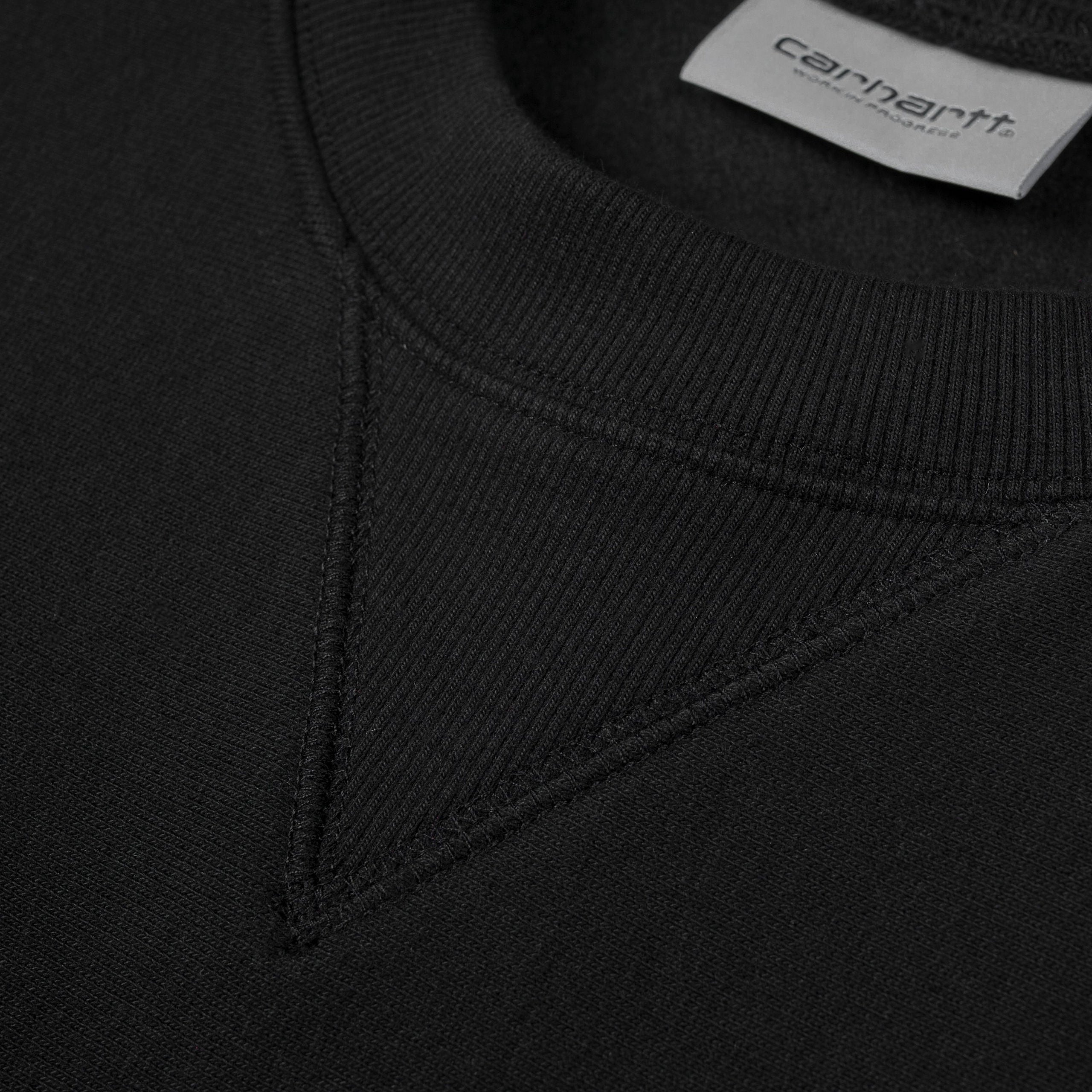 Carhartt WIP American Script Sweat-Black Black close up view