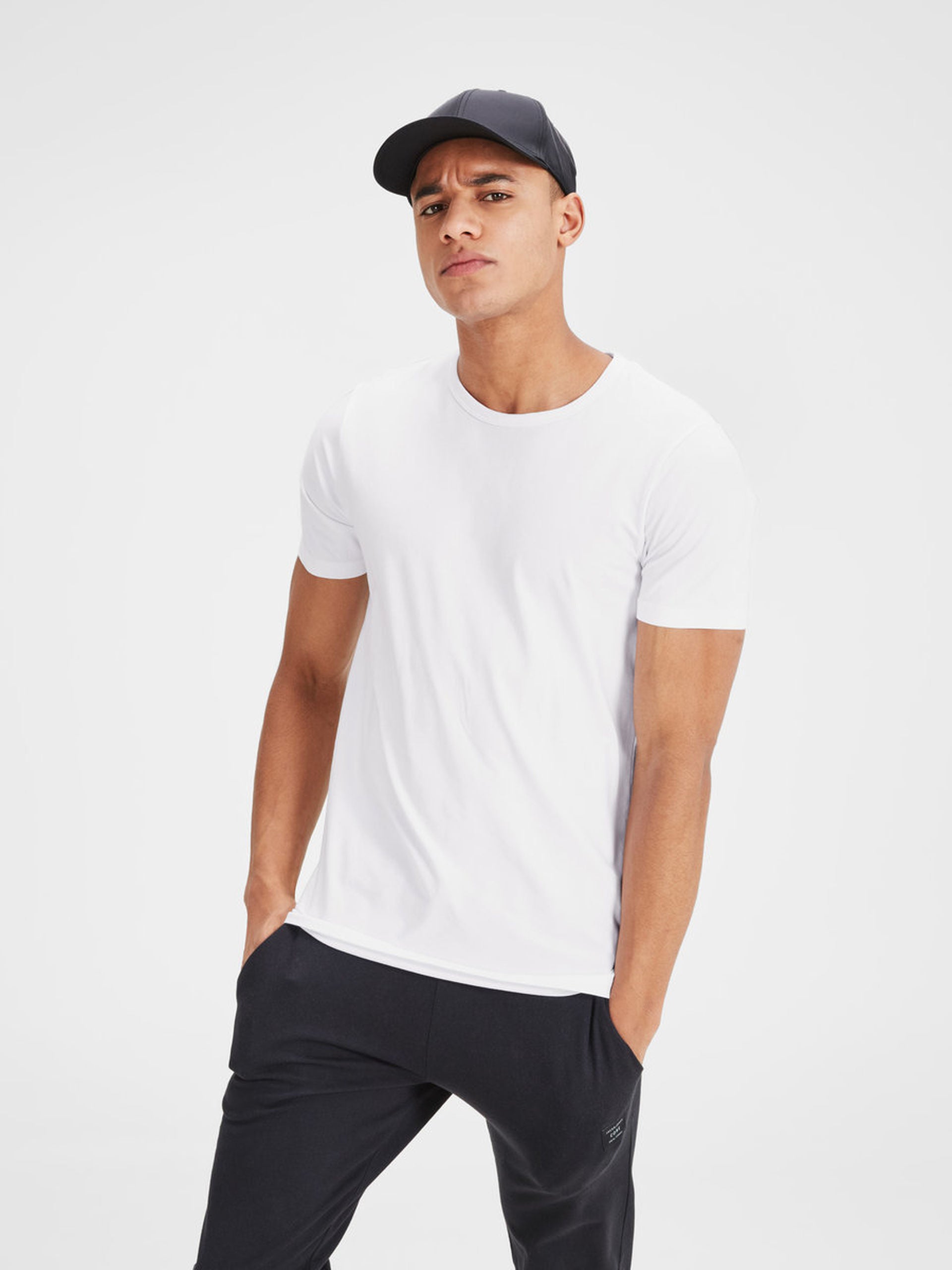 JACK & JONES Basic O Neck Tee by Jack Jones WHITE front view