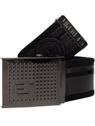 ETO Men' Canvas Belt by Eto Jeans WHITE back view