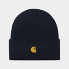 Carhartt WIP Chase Beanie-Dark Navy / Gold Dark Navy / Gold front view