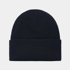 Carhartt WIP Chase Beanie-Dark Navy / Gold Dark Navy / Gold model front view