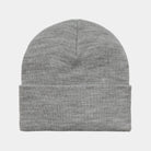 Carhartt WIP Chase Beanie-Grey Heather / Gold Grey Heather / Gold model front view