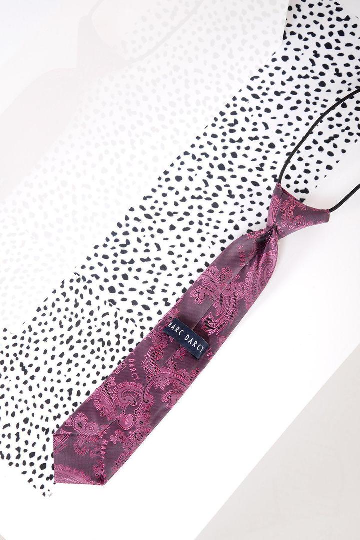 Childrens Pink Paisley Tie- Back View