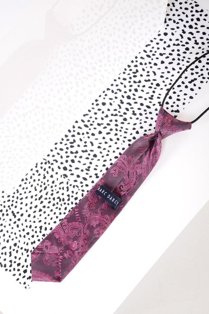 Marc Darcy Boyswear Boys Pink Paisley Tie PINK detail view