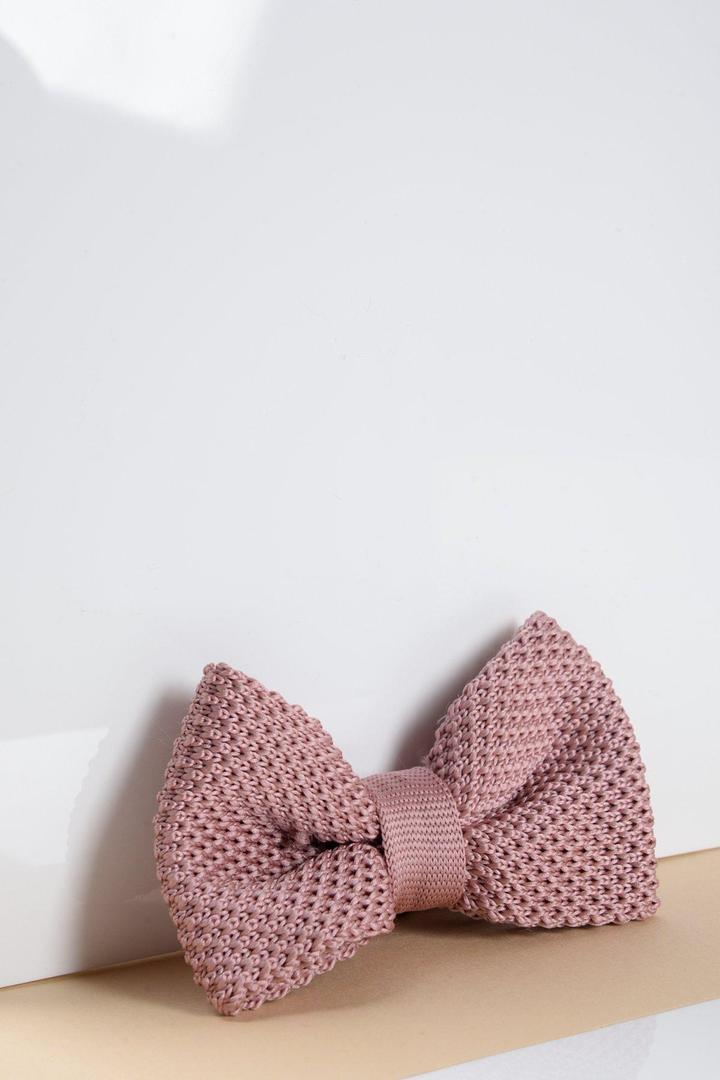 Kids Knitted Blush Pink Bow Tie by Marc Darcy - Spirit Clothing