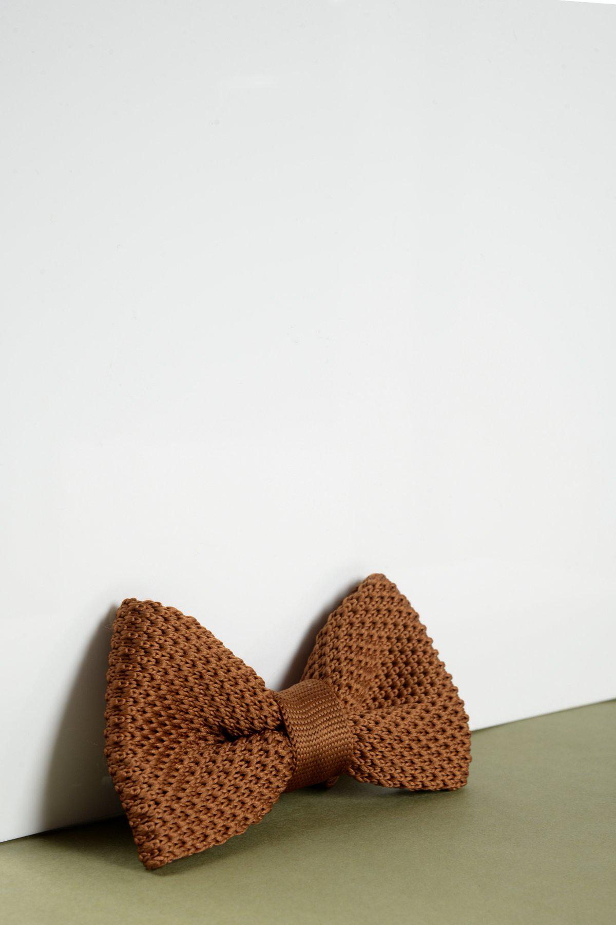 Kids Knitted Rust Bow Tie by Marc Darcy - Spirit Clothing