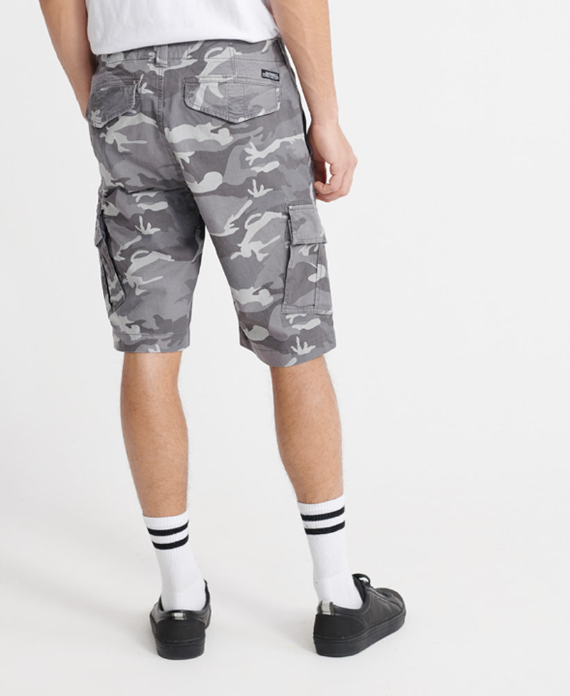 SUPERDRY Core Cargo Ice Camo Shorts Ice Camo model front view