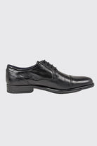 Dubarry Derek Lace Up Black Formal Shoe Black model front view