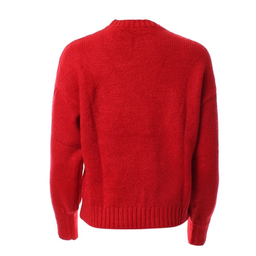 Ladies Sally Red Knit Jumper-Ghost Back View