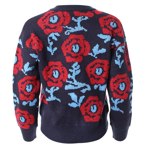 Ladies Paige Navy Jumper-Ghost Back View