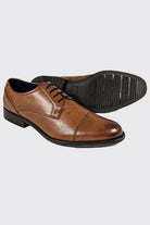 Dubarry Derek Lace Up Tan Formal Shoe Tan model front view