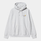 Carhartt WIP Hooded American Script Sweat-Ash Heather Ash Heather detail view